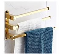 TOTIKI Porte Serviette Salle Brass Wall Mounted Towel Rack Saving Space Holder Swing Out Bar Folding Arm Hanger for Toilet Bathroom Bain(3 Bars)