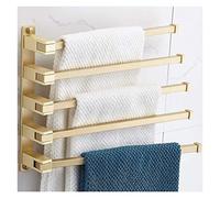 TOTIKI Porte Serviette Salle Brass Wall Mounted Towel Rack Saving Space Holder Swing Out Bar Folding Arm Hanger for Toilet Bathroom Bain(5 Bars)