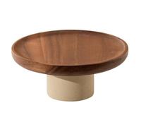 TOTIKI Presentoir Gateau Présentoir À Gâteaux Rond en Bois Vintage for Desserts, Fruits, Thé Stand Gâteaux