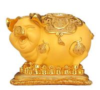 TOTIKI Tirelire Tirelire Cochon Doré, Super Large, Uniquement Dedans, Pas Dehors, Indésirable, Ménage Extra Creative Net Red Boite Épargne(A)