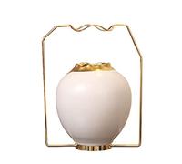 TOTIKI Vase Fleur Vase en céramique for Fleurs, vases de for décor à la Maison avec Support métal for artificielles décoration Table hydroponique Décoration(34cm)