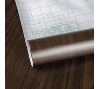 TOTIO Film adhésif Grain de Noix Film pour meubles Marron foncé Papier peint 40CMX9M Matte Épaississement adhésif étanche Bricolage Autocollant mural Vinyle Sticker bois noyer fonce