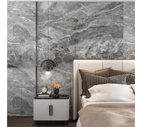 TOTIO Papier Peint Gris Foncé Texture Marbre Auto-adhésif Rouleau de Papier Peint Vinyl Wrap 3D Effet Béton Granit Papier de Contact Mat épais 60CMx5M Sticker de Meuble Imperméable DIY Sticker Mural