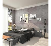 TOTIO Papier peint métallique style industriel 80CMx4M Gris brunâtre Film adhésif aspect béton Film mural vinyle résistant à l'eau Film pour meubles gris terre mat épaissi Design sans bulles d'air