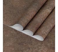 TOTIO Papier peint rétro en béton rouge brique à décoller et à coller - Papier contact granit marron de style industriel - 40,6 x 198,1 cm - Design sans bulles - Autocollant mural en vinyle mat épais