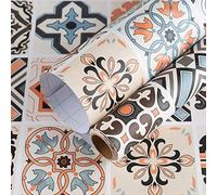 TOTIO Papier peint style bohème épais mat 40 cm x5m à décoller et à coller papier de contact autocollant en plastique avec dos adhésif couverture de plan de travail imperméable pour table