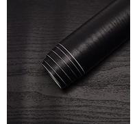 TOTIO Pur grain de bois noir Adhésif PVC Papier peint vinyle résistant à l'eau Mat Monoépais 40CMx9M Décoller et coller DIY autocollant de meuble pour armoires à tiroirs pour cuisine et salle de bain