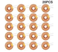 TOTITOM 20 pièces bobine de cuivre de fil d'inducteur toroïdal, entourée de bobines de cuivre pur, pour carte de Circuit imprimé 100UH 0.6mm