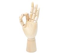 TOTITOM Mannequin de Dessin d'artiste en Bois Mannequin articulé avec Doigts Flexibles en Bois 6,9 Pouces Main Gauche pour Dessiner la Figure Humaine Esquisse Dessin/décoration de la Maison
