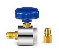 TOTMOX 1/4 SAE mâle vers 1/2 ACME femelle R134A Valve de réservoir, Distributeur de réfrigérant R134A Valve ouvre-bouteille avec adaptateur
