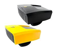 TOTMOX 12 V 180 W Réchauffeur de voiture portable 2 en 1 avec fonction de purification, prise allume-cigare Mini radiateur pour voiture ventilateur dégivreur dégivreur noir/jaune