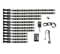 TOTMOX 12V 5050SMD Lampe à bande néon LED pour moto, sous les lumières lumineuses avec télécommande RVB, bande lumineuse décorative universelle pour moto