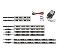 TOTMOX 12V 5050SMD Lampe à bande néon LED pour moto, sous les lumières lumineuses avec télécommande RVB, bande lumineuse décorative universelle pour moto