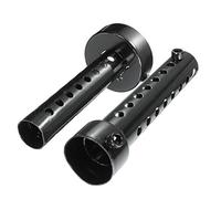 TOTMOX 2PCs Chicane echappement moto 35mm Silencieux d'échappement universel pour moto DB Killer Silencieux d'échappement 35mm - Noir