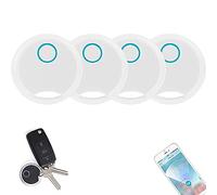 TOTMOX 4X Smart Tracker Bluetooth Key Finder, dispositif de localisation clé avec contrôle APP, jusqu'à 66 pieds compatible iOS Android pour clés, animaux de compagnie, téléphone, portefeuille, blanc