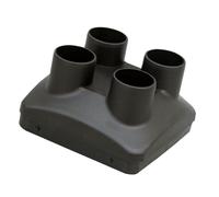 TOTMOX Boîtier de sortie de chauffage de voiture, couvercle de capot de sortie de 42 mm, 4 trous pour chauffage de stationnement à air diesel compatible avec chauffage Webasto à quatre trous 5 kW