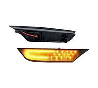 TOTMOX Clignotant de pare-chocs avant avec lentille fumée, feux de position latéraux avant LED, feux latéraux ambrés, 2008-2022, compatible avec NI/S*SAN GTR R35 - Lumière solide constante