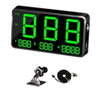 TOTMOX Compteur de vitesse GPS universel HUD C80 Affichage numérique GPS Affichage tête haute camion Grand écran de 4,5 pouces avec avertissement de survitesse MPH Alarme de fatigue de conduite