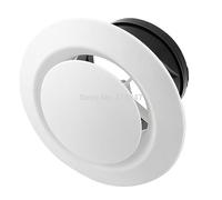 TOTMOX Grille d'aération Sortie Couvercle de ventilation Bride Blanc 150mm Diamètre de montage Disque réglable Cercle de ventilation Couvercle de grille d'aération