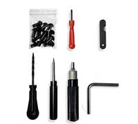 TOTMOX Kit d'outils de réparation de Pneu de Moto Automatique Kit de réparation de Champignon de Roue de Pneu Buse de sonde de Prise, Ensemble de 7 pièces