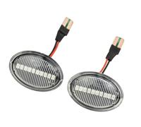 TOTMOX Lot de 2 feux de position latéraux dynamiques à DEL, clignotants, feux latéraux avant compatibles avec Fiat 500 2007, 51825157 46813514, transparent