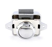 TOTMOX Mini verrou à bouton-poussoir pour camping-car, voitures, camping-cars, camping-cars, caravanes, placard, armoire, bouton de porte avec vis et capuchons de rechange