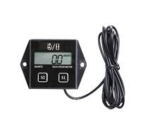 TOTMOX Tachymètre de moteur numérique pour petit moteur 2 temps et 4 temps, compteur horaire inductif, batterie remplaçable Tachymètre étanche IP67 pour tronçonneuse Marine ATV Moto UTV Moteur