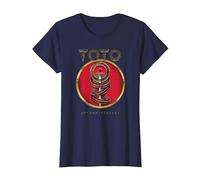 Toto 40th Anniversary T-Shirt, Femme, Bleu Marine, XL