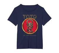 Toto 40th Anniversary T-Shirt, Femme Grandes Tailles, Bleu Marine, 3X