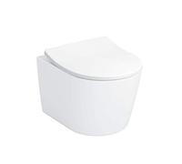 TOTO CWT427227CMFG#MS RP Toilettes allongées compactes suspendues et système de réservoir mural DuoFit 0,9 et 1,6 GPF Ligne d'alimentation en cuivre, argent mat