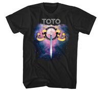 Toto Debut Album Cover Men's T Shirt Space Galaxy 80's Pop Music Group BlackM