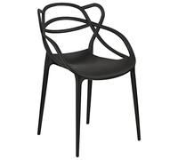 Totò Piccinni Chaise INFINITY EYE en polypropylène moderne Design Impilable (Black, 1)