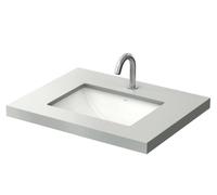 TOTO WU lavabo à encastrer, sans trou pour robinetterie, avec trop-plein, 500x380mm, vasque de forme rectangulaire, LW1535Y