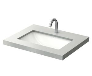TOTO WU lavabo à encastrer, sans trou pour robinetterie, avec trop-plein, 590x380mm, vasque de forme rectangulaire, LW1536Y