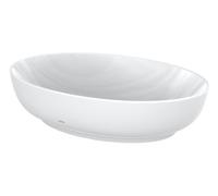 TOTO WU lavabo à poser, sans trou pour robinetterie, rond, avec trop-plein, 550x380mm, Cefiontect, L1705E