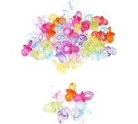 Totoche De Bébé Décorations,100 Pcs Mini Sucettes En Acryliqueto Toche Plastique De Table Transparents Bonbonniere Pour Douche De Bébé Decoration Fête De Anniversire Nouveau - Né Mariage Noel