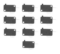 Totority 10PCS Interrupteur Fin De Course Micro 2 Broches 16A ABS Noir, Normally Close, Machine À Laver, Porte Du Four À Micro-Ondes, Micro Commutateur Pour Appareil Électroménager
