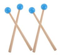 Totority 2 Paires de Maillets en Bois Bleu pour Xylophone et Marimba avec Poignée Ergonomique, Baguettes de Percussion Polyvalentes pour Environnement Musical Interactif en Classe
