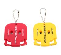 Totority 2 Pièces Compteur de Points de Golf Carré Double en Abs, Porte-clés Détachable, pour Entraînement et Jeux Paquet de Golf ou Boucle de Ceinture