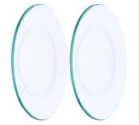 Totority 2 Pièces de Plaques de Doublure Surface Lisse en Verre Borosilicaté Diffuseur D'huiles Essentielles pour Chauffe-Cire Parfumée pour Chauffe-Parfum Double
