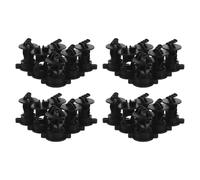Totority 24 Pièces Lot de Isolateurs en Plastique Noir pour Clôture Électrique, Résistance aux Intempéries UV, Accessoires pour Poteaux Ronds Adaptés aux Systèmes de Clôture Électrique