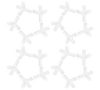 Totority 30 Pièces Connecteurs Génériques en Plastique Blanc pour Tente Design Angle Droit Quatre Voies, Installation Rapide, Adaptés pour Usage Intérieur et Extérieur