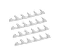 Totority 4 Pièces Support de Réglage en Nylon Blanc pour Chaise de Jardin Pliable, Fixation Stable à Cinq Niveaux, Compatible pour Balcon et Extérieur