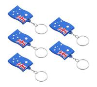 Totority 5 Pièces Porte-clés Drapeau Pvc Doux Accessoires Légers et Mignons pour Clés Voiture à Dos Décoration Suspendue