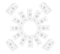 Totority 50ensembles Lot de Équerres Angle Plastique Épaissies avec Cache Support Angle Droit Robuste pour Meubles Connecteur pour Étagères Armoires et Cloisons