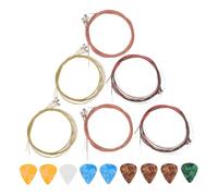 Totority 6 Ensembles Folk Guitar Strings Replacement Acoustic String Pack For Stage Playing And Music Learners With Variety