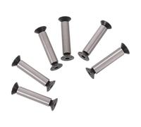 Totority 6 Pièces Vis de Remplacement pour Manche de Couteau, Rivets à Tête Plate Hexagonale M4, Acier Inoxydable Argenté, Fixation pour Entretien des Lames et Réparation, pour Travaux