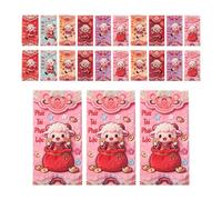 Totority 60 Pièces Poche Rouge Traditionnelle Année du Mouton 2027, Papier