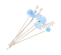 Totority 8 Pièces Bâtons Diffuseurs de Parfum Efficaces en Rotin et Papier Moelleux Bleu, Diffusion Rapide et Homogène pour Bureau ou Chambre, Style Bohème Canaux Poreux