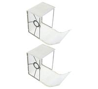 Totority Abat-jour simple et élégant beige en lin, lot de 2, compatible E27, rectangulaire, pour décoration de salon et chambre, protection contre la surchauffe et absorption d’humidité,